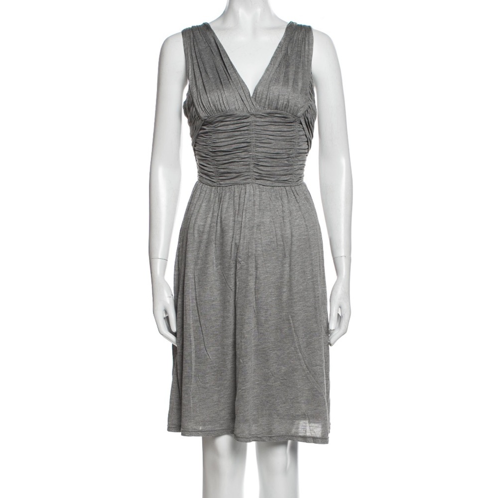 Burberry Grey V-neck Knit Dress